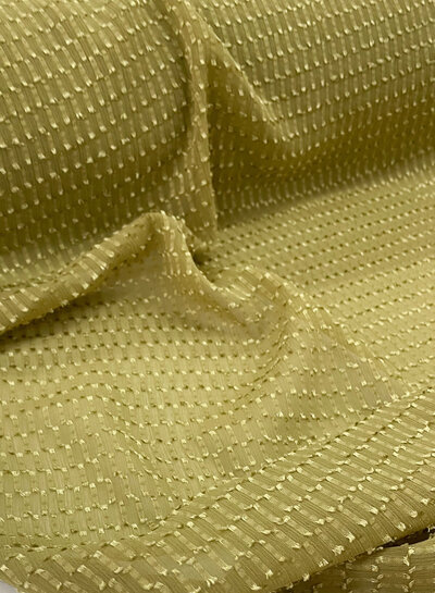 deadstock autumn green - beautiful voile with structure - exclusive quality