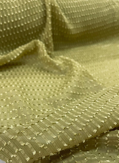 deadstock autumn green - beautiful voile with structure - exclusive quality