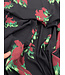 deadstock faded flowers - bordeaux en groen - viscose
