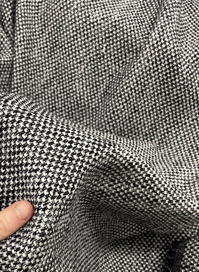 deadstock timeless and classy jacquard coat fabric - exclusive Italian made