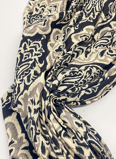 deadstock beautiful satin - black and gray - very classy