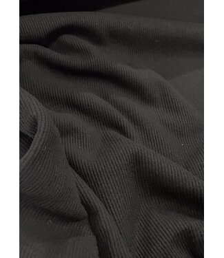 Madeline black - super soft and sturdy knitted - roughened viscose rib knit
