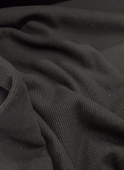 M. black - super soft and sturdy knitted - roughened viscose rib knit