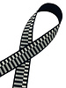 Prym trendy bag strap - black with gray stripes - 40 mm