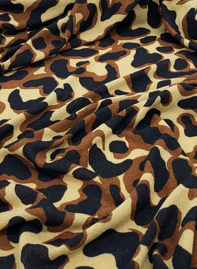 deadstock beautiful knitted viscose blend with animal print