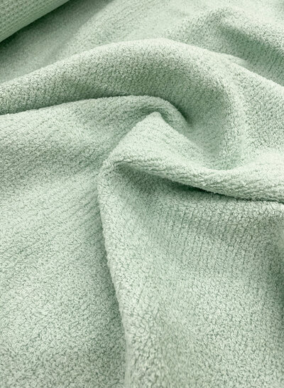 mint - waffle cotton with terry cloth