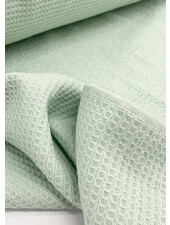 mint - waffle cotton with terry cloth