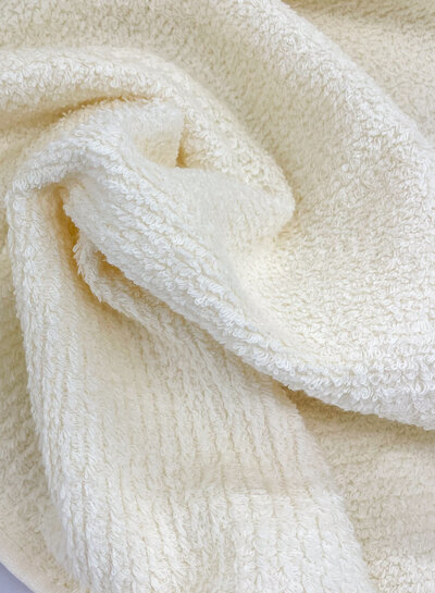 cream - waffle cotton with terry cloth