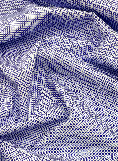 small checked print bright blue - cotton shirts