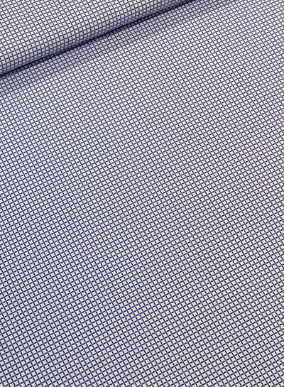 small checked print bright blue - cotton shirts