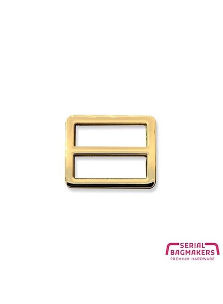 ZipperZoo 2-pack schuifgesp strak - 25 mm - warm goud