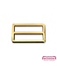 ZipperZoo 2-pack schuifgesp strak - 38 mm - warm goud