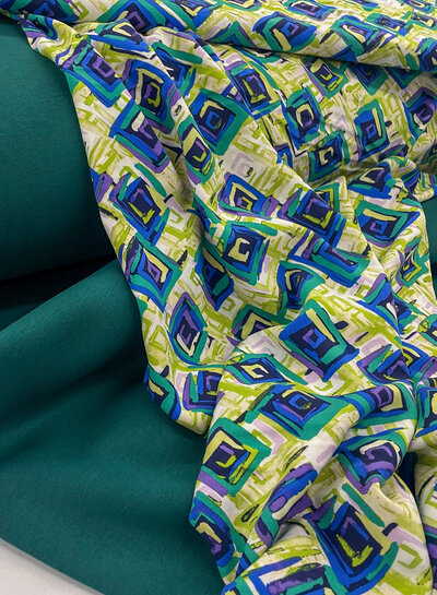 Madeline petrol green - thick jogging, softly roughened on the inside