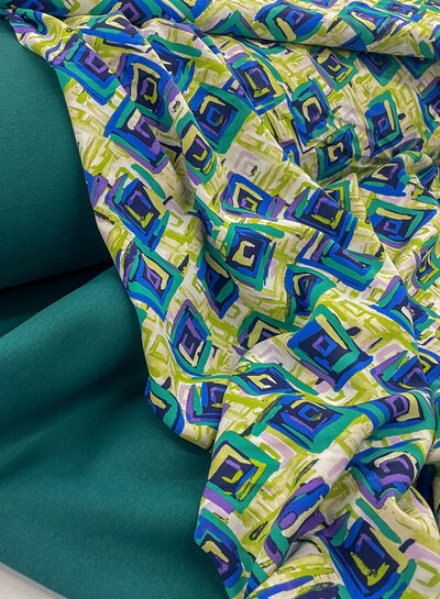 Madeline petrol green - thick jogging, softly roughened on the inside