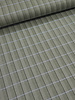 Knipmode herringbone motif - green with light blue accent - woven fabric for coats, blazers or skirts