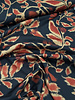 M. black and camel colored flowers - beautiful supple fabric