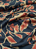 M. black and camel colored flowers - beautiful supple fabric
