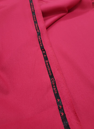 cherry red - woven bamboo - recycled, very supple fabric and no wrinkles