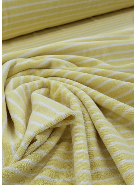 M. striped yellow - sponge - stretchy terry cloth