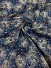 M. marineblauw met bloemen - prachtige batik katoen