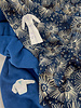 M. marineblauw met bloemen - prachtige batik katoen