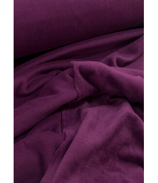 Swafing aubergine - zachte warme katoen fleece