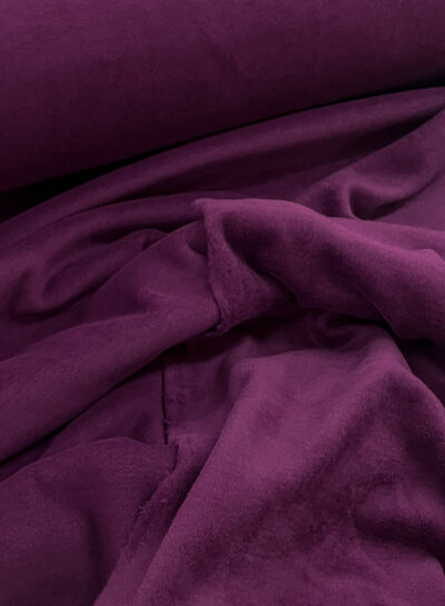 Swafing aubergine - zachte warme katoen fleece