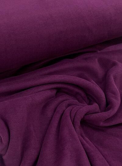 Swafing aubergine - zachte warme katoen fleece