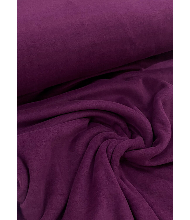 Swafing aubergine - zachte warme katoen fleece