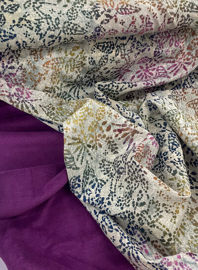 Swafing aubergine - zachte warme katoen fleece