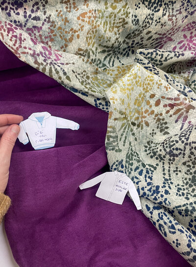 Swafing aubergine - zachte warme katoen fleece