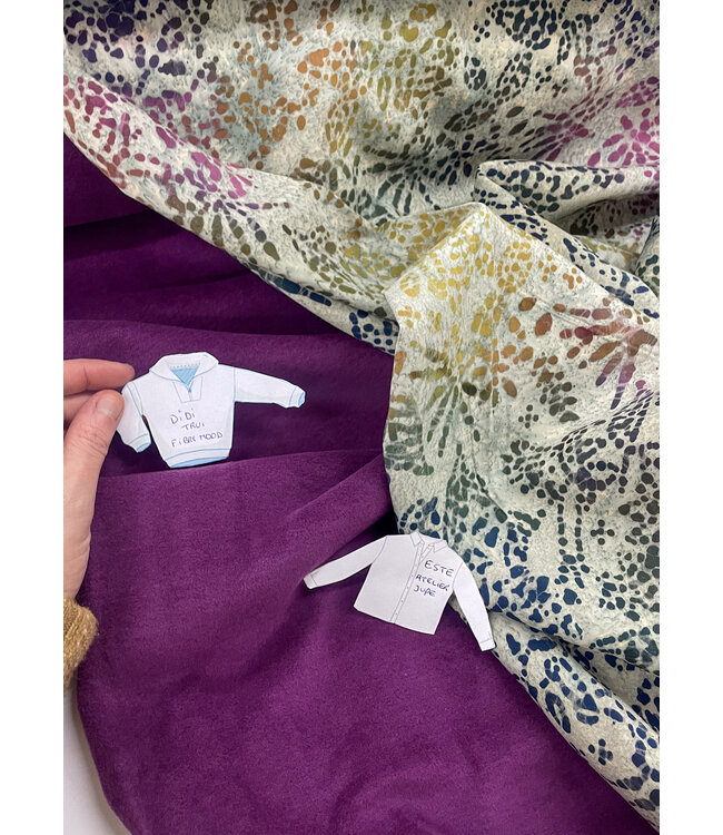 Swafing aubergine - zachte warme katoen fleece