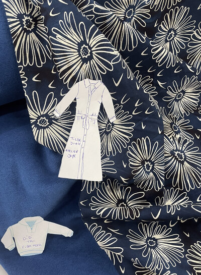 Swafing indigoblauw - zachte warme katoen fleece