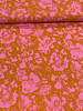 M. mustard and pink flowers - soft viscose twill