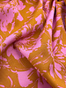 M. mustard and pink flowers - soft viscose twill