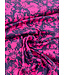 Madeline marineblauw en fuchsia bloemen- zachte viscose twill