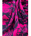 Madeline marineblauw en fuchsia bloemen- zachte viscose twill