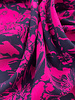 Madeline marineblauw en fuchsia bloemen- zachte viscose twill