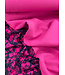 Madeline marineblauw en fuchsia bloemen- zachte viscose twill