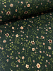 M. donkergroen bloemenveld - mooie geribbelde tricot