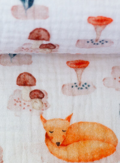 Madeline red fox - tetra / double gauze