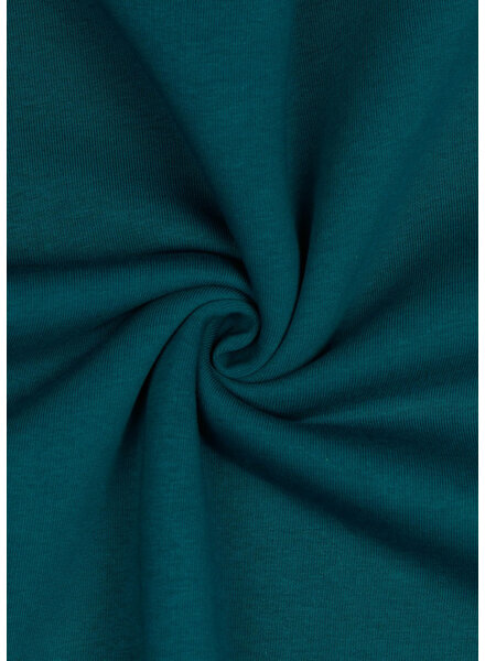 Madeline petrol blue - thick jogging, softly roughened on the inside