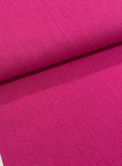 Madeline 100% washed linnen fuchsia