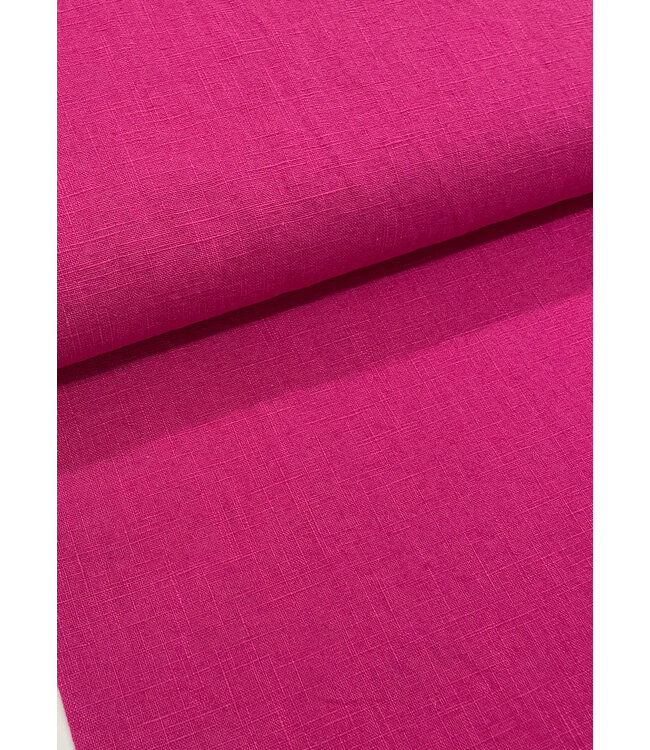 Madeline 100% washed linnen fuchsia