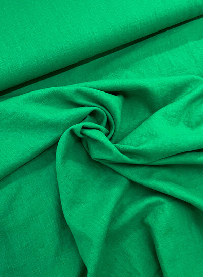 M. 100% washed linnen helder groen
