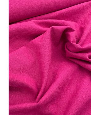 Madeline 100% washed linen fuchsia