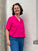 Madeline 100% washed linnen fuchsia