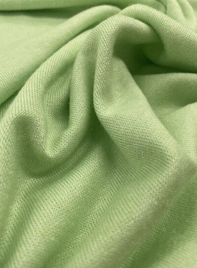 M. pastel green - knitted rayon with a subtle sparkle