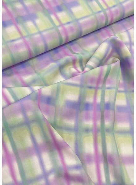 M. lilac faded screens - woven viscose