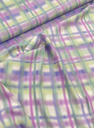 M. lilac faded screens - woven viscose